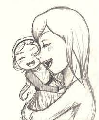 Mothers Day Drawings Mother And Daughter Drawing Mom Art