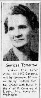 Mary Esther “Esther” Leak Ayers (1892-1955)