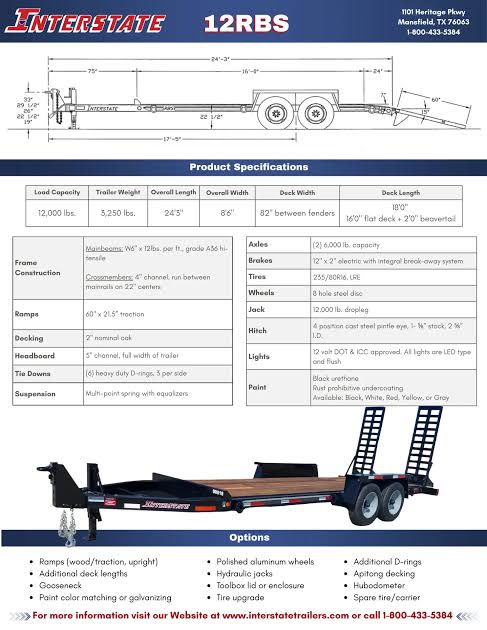 Interstate 12RBS Trailer