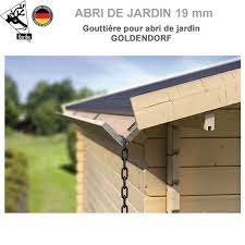 gouttiere bois pour abri a toit plat goldendorf