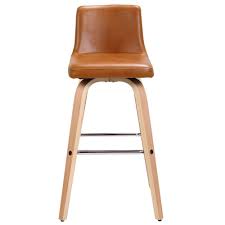 Tan leather breakfast bar stools. Lander 70cm Leatherette Kitchen Bar Stool In Oak Tan Marc Main