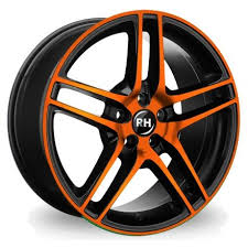 17 Inch Black And Orange Rims Rh Alurad Be Twin