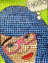 Pop Art Self Portraits Roy Lichtenstein Inspired Bristol Board And Acrylic Projector Of Stude Lichtenstein Pop Art Roy Lichtenstein Pop Art Pop Art Painting