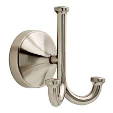 Nameeks 85055 complements single robe hook chrome bathroom hardware robe hook rack triple hook. Delta Phoebe Triple Towel Hook In Brushed Nickel Phb35 Sn The Home Depot