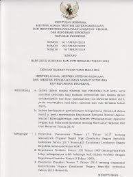 Indonesia memang negara dengan penduduk terbanyak beragama islam. Skb Libur Nasional 2019