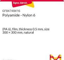Polyamide - Nylon 6 (PA 6), film, thickness 0.5 mm, size 300 ...