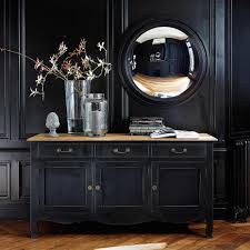 Buffet En Manguier Noir L 160 Cm Versailles Miroir Convexe Mobilier De Salon Miroir Salle A Manger