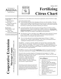 Fertilizing Citrus Chart