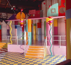 6 212 Likes 51 Comments 80 S Aesthetics Neontalk On Instagram Peter Shire Club Interior Usc Olympic Pastel Interior 80s Decor Memphis Design
