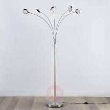 5 Flammige Led Stehlampe Catriona Mit Dimmer Kaufen Lampenwelt De