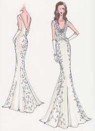 Plunging V Neck Wedding Dress Mermaid Wedding Dress Pin From Http Www Yesmybride Net Gallery Sketche Wedding Dress Illustrations Dress Illustration Fashion