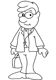 Doctor Coloring Sheet Doctor Day Cartoon Coloring Pages