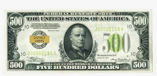 Alexander hamilton 5 dollar bill. 500 Five Hundred Dollar Bill Png Image Transparent Png Free Download On Seekpng