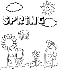 In spring, nature comes back to life. Cute Spring Printable Coloring Page Topcoloringpages Net