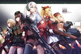 Anime girls with guns wallpaper. 58 Anime Gun