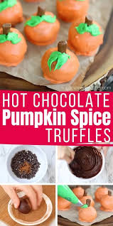 How To Make Hot Chocolate Pumpkin Spice Truffles Or Pumpkin Spice Hot Chocolate Bombs Enjoy Th Truffle Recipe Chocolate Chocolate Bomb Hot Chocolate Recipes