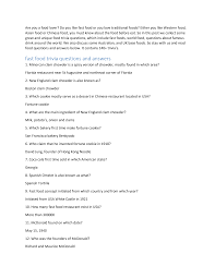 Nov 05, 2020 · fast food & restaurants trivia 20 questions | by alfredhook3 | last updated: 2
