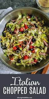 Fresh And Hearty Italian Chopped Salad With Zippy Italian Vinaigrette Recipe Italian Salad Recipes Italian Chopped Salad Salad Recipes