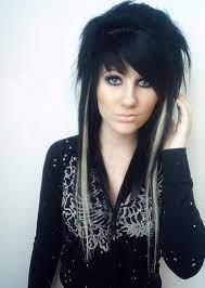 Black Blond Scene Hair Long Scene Hair Hair Styles Black Hair With Blonde Highlights