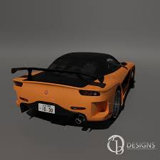 Tokyo Drift Mazda Rx7 3d Modell 70 Max Obj Fbx Free3d