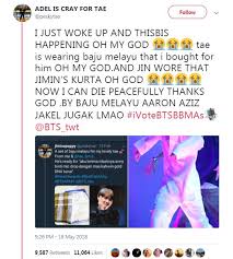 To maintain our quality standards we . Artis Kpop Bts Pakai Baju Melayu Kiriman Peminat Malaysia Semasa Mstar
