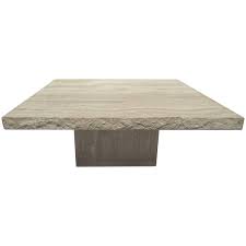 Monumentally Awesome Italian Travertine Marble Slab Coffee Table With Rough Edge 1stdibs Com Stone Coffee Table Coffee Table Stone Dining Table