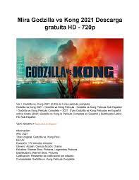 Godzilla Vs Kong 2021descarga Gratis Espanol By Godzilla Vs Kong 2021 Pelicula Completa Online Gratis Issuu