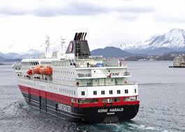 On board are three different restaurants, the multe . Kong Harald Ships At Sea