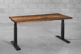 Premium Standing Desk The Sway Desk In Solid Walnut Etsy In 2020 Sit Stand Desk Walnut Desks Adjustable Standing Desk