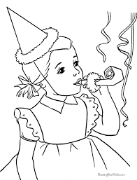 Coloring pages birthday free to print. Birthday Party Picture To Color