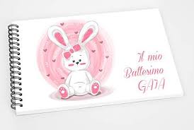 Guestbook Battesimo Libro Dediche E Auguri Invitati Personalizzato Coniglietto Rosa O Azzurro Regalo Battesimo Cesa Nel 2020 Coniglietti Battesimo Regali