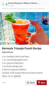 Bermuda Triangle Punch Tropical Summer Drink Recipe Summer Drink Recipes Passion Fruit Juice Punch Recipes