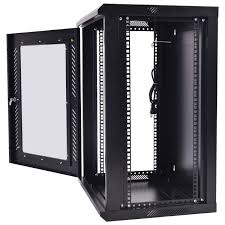 Lockable glass front door in steel surround. 18u Wall Mount Network Server Data Cabinet W Fan Server Cabinet Data Cabinet Home Electrical Wiring