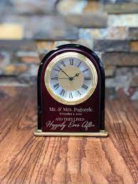 Personalized Mantle Alarm Clock Custom Wedding Gift Etsy Custom Wedding Gifts Custom Wedding Custom Groomsman Gift