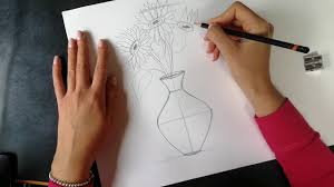 Desene in creion cu natura copaci flori. Cum Desenam O Vaza Cu Flori Youtube