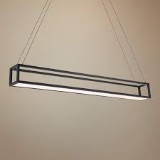 Brilliant kitchen island led lighting modern design models. Trick Box 47 1 4 W Black Led Kitchen Island Light Pendant 76j81 Lamps Plus