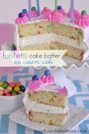 Birthday Cake Ice Cream Recipe Without Cake Mix Funfetti And Cake Batter Ice Cream Cake Recipe With Images Ice Cream Cake Recipe Ice Cream Cake Ice Cream Birthday Cake