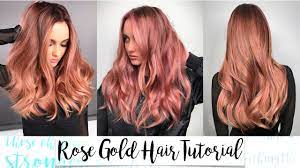 Rose Gold Hair Tutorial Youtube Hair Color Rose Gold Rose Gold Hair Hair Tutorial