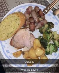 Here in the united states, traditional christmas meals usually consist of a turkey or a roast, a glass of eggnog, and plenty of festive cookies. Worst Christmas Dinners Of Year With Some Eating Garlic Bread And Baked Beans Mirror Online