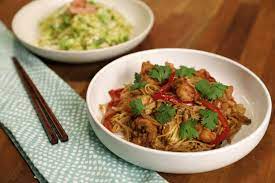 Salt And Pepper Lobster With Garlic Noodles And Drunken Sauce Recipe In 2021 Stuffed Peppers Garlic Noodles Asian Recipes