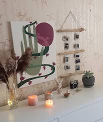 Boho Photo Display Driftwood Wall Decor Boho Bedroom Decor Baby Shower Gift Baby Shower Decor Nursery Wall Decor In 2020 Boho Bedroom Decor Driftwood Wall Art Hanging Wall Decor