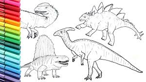 Dino dana coloring pages : Drawing And Coloring Dinosaurs Color Pages Collection 3 How To Draw Jurassic World Dinosaur Youtube