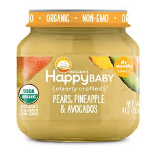 Happybaby Clearly Crafted Pears Pineapples Avocados Baby Food Jar 4oz Target