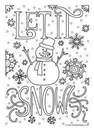 Let It Snow Colouring Page Coloring Pages Free Coloring Pages Colouring Pages