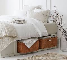 You have probably found your plan by now. Stratton Storage Platform Bed With Baskets Wooden Beds Pottery Barn