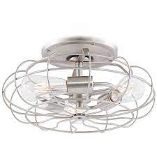 Most ceiling fans with lights have three, four, or five sockets. Brushed Nickel Vintage Cage Led Ceiling Fan Light Kit 19r81 Lamps Plus