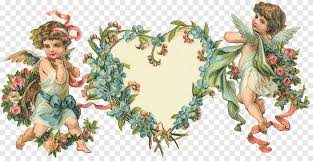 Happy valentine's day heart candles transparent png clip art image. Flower Valentine S Day Cupid Cherub Heart Vintage Love Flower Valentine S Day Png Pngegg