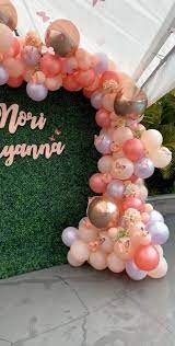 Hawaiian Party Decorations Discover Hedge Wall With Balloon Garland Rose Gold Lavende Butterfly Theme Party Baby Girl Shower Themes Butterfly Baby Shower Theme
