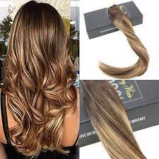 Promotion Sunny Hair Popular Product Tape In Hair Extensions Dark Brown Highlight With Tape In Hair Extensions Human Hair Extensions Balayage Hair Extensions