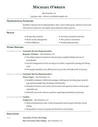 Customize Our 1 Customer Representative Resume Example